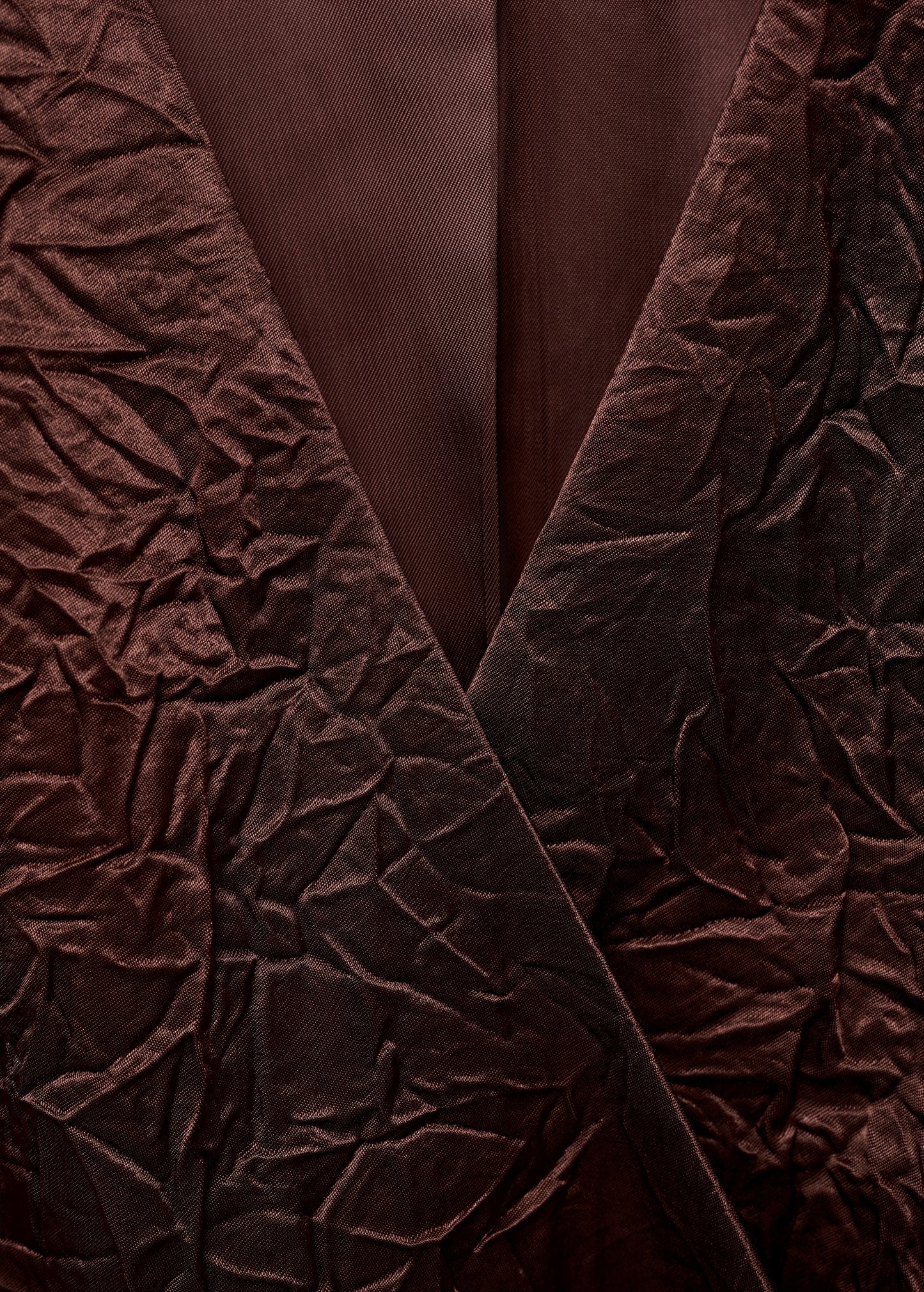 Wrinkled effect double-breasted vest