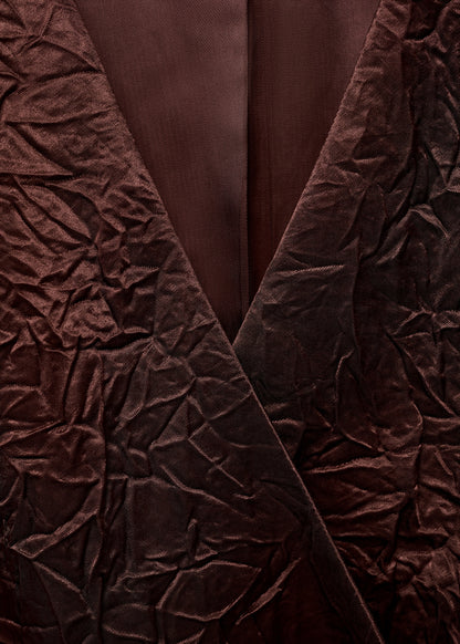 Wrinkled effect double-breasted vest