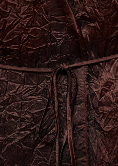 Wrinkled effect double-breasted vest