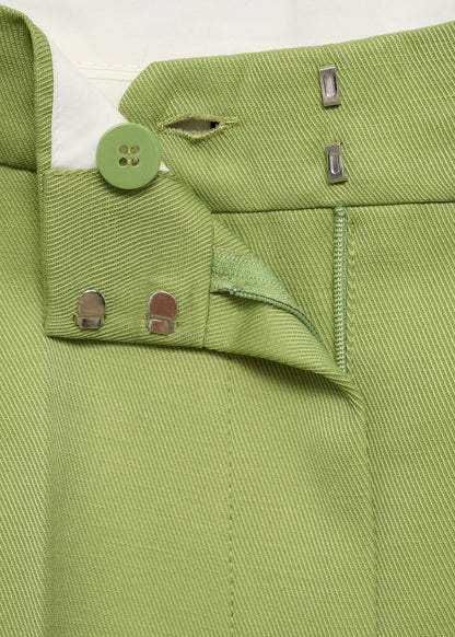 Straight-fit linen-blend suit trousers