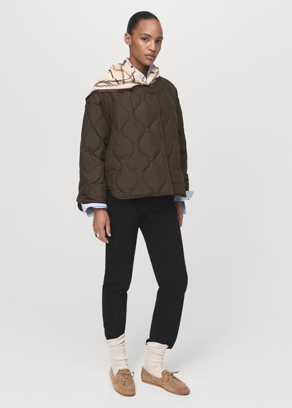 Oversize quilted down anorak