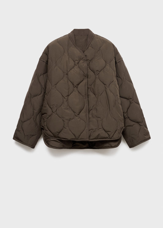 Oversize quilted down anorak