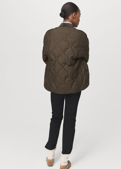 Oversize quilted down anorak