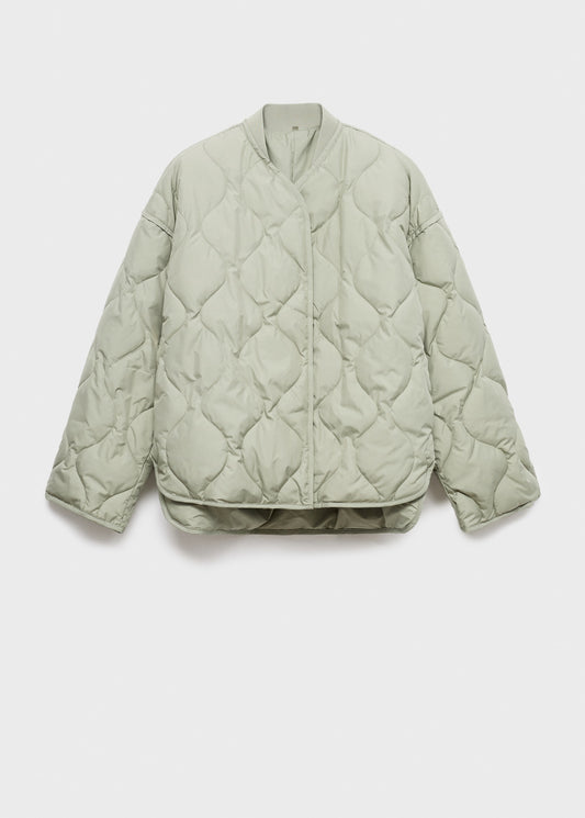 Oversize quilted down anorak