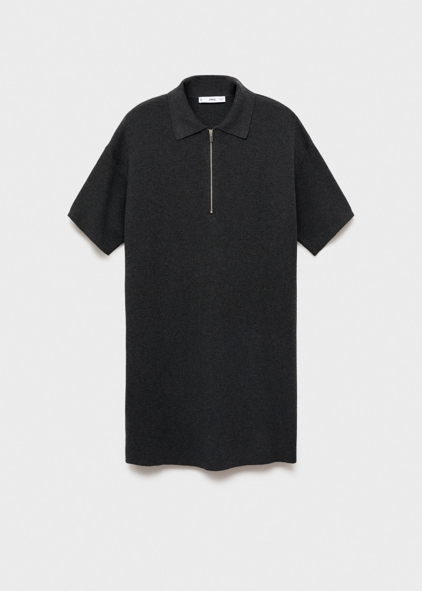 Knitted dress with polo neck