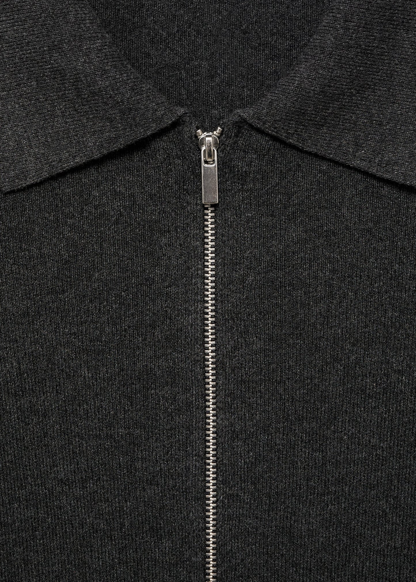 Knitted dress with polo neck