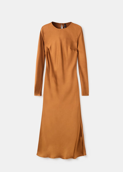 Long satin dress