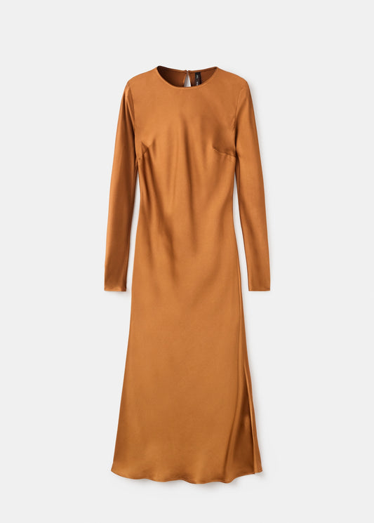 Long satin dress