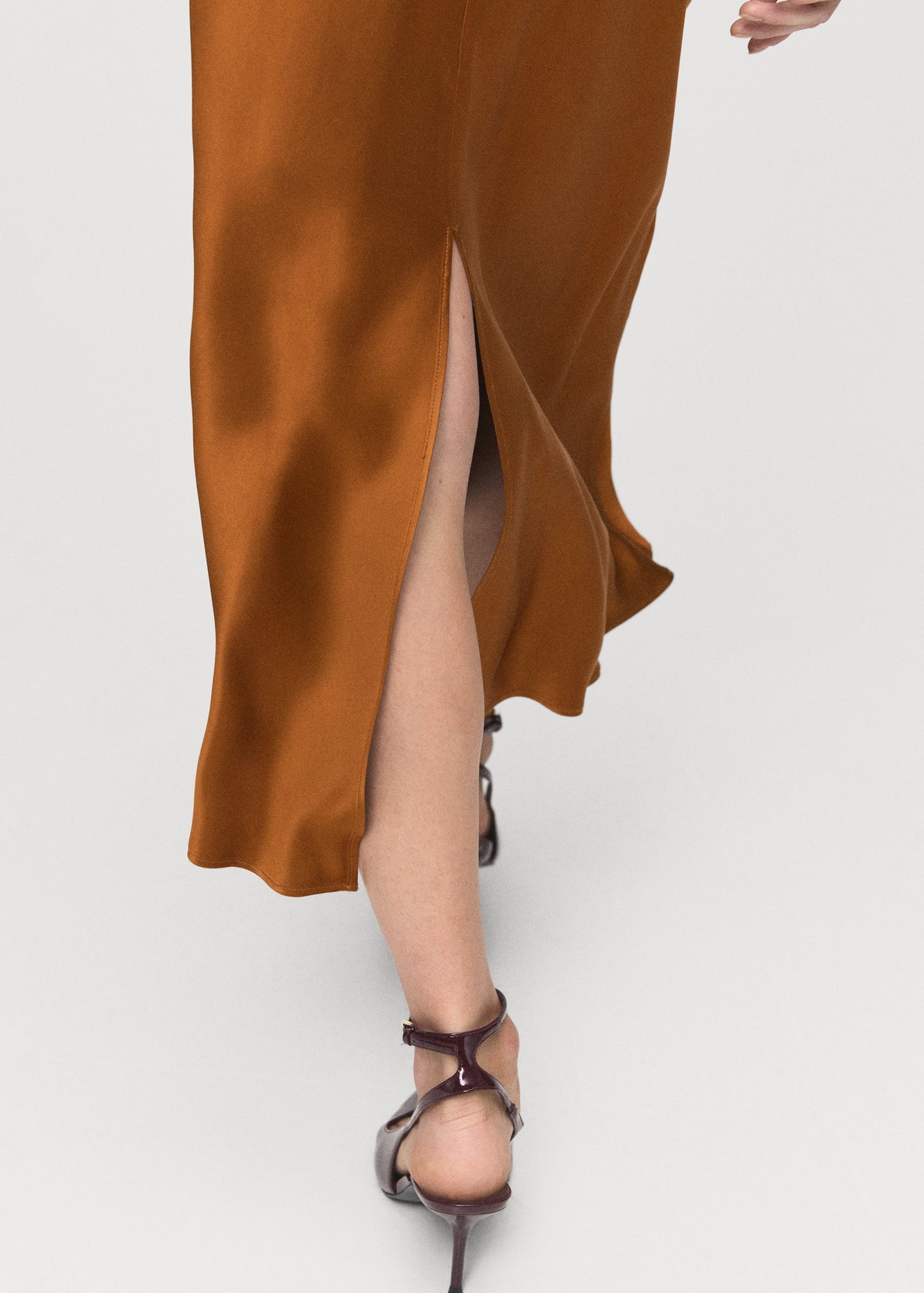 Long satin dress