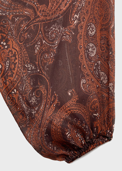 Paisley print oversized dress