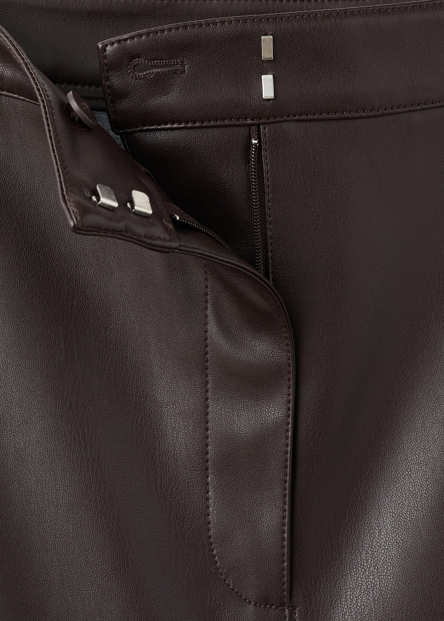 Leather-effect pencil skirt
