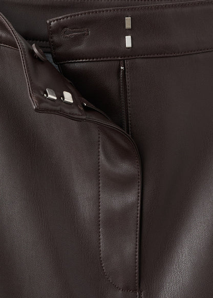 Leather-effect pencil skirt