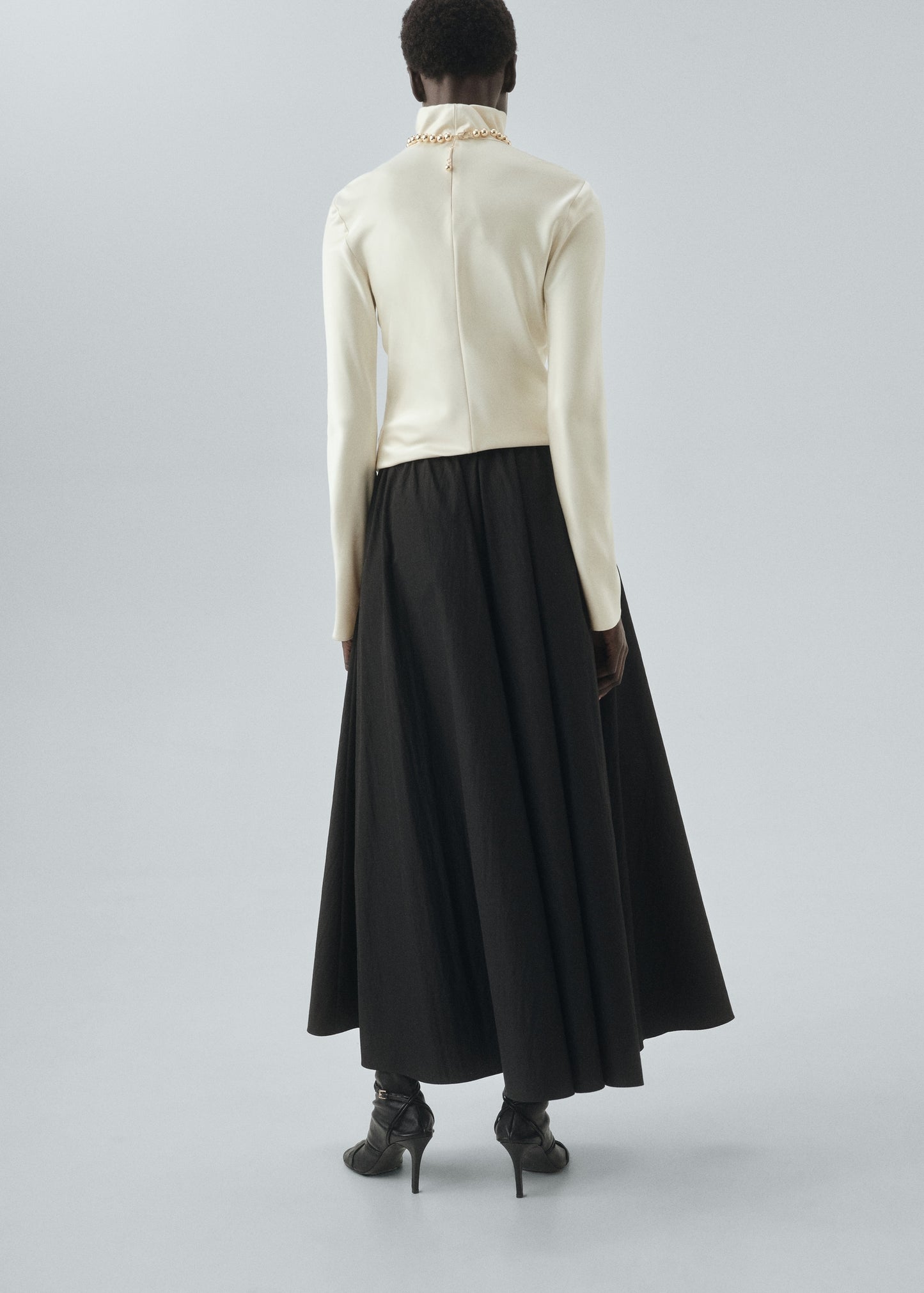Long flared skirt