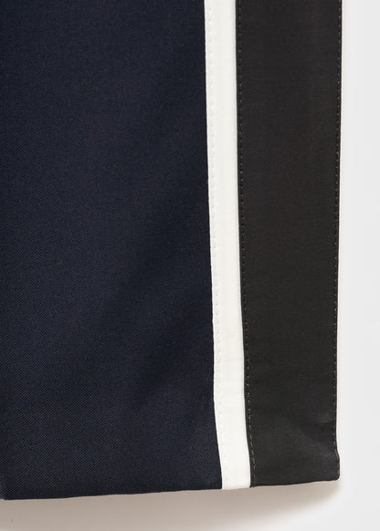 Contrast stripe straight trousers