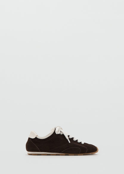 Suede contrast trainers