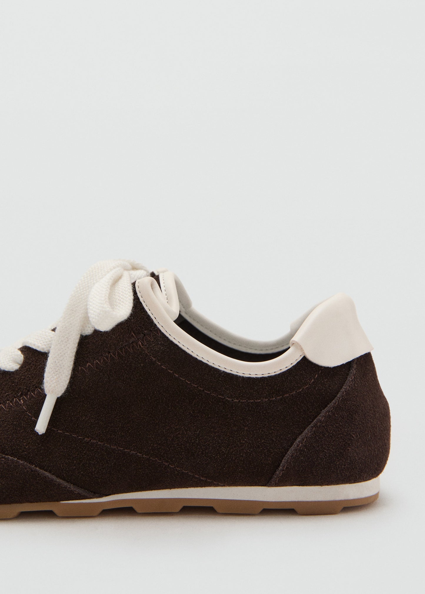Suede contrast trainers