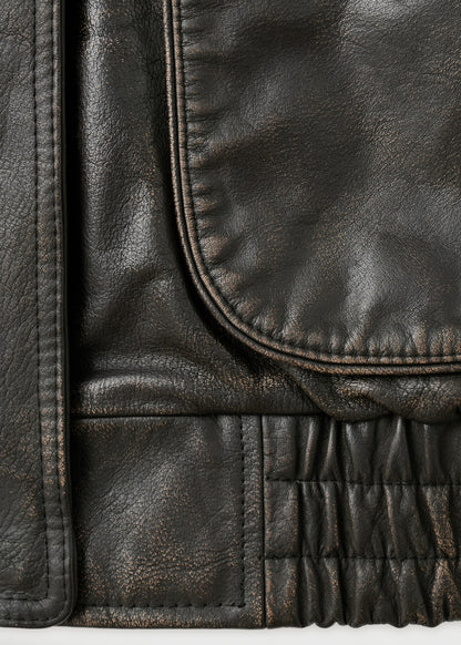 100% leather jacket with pockets