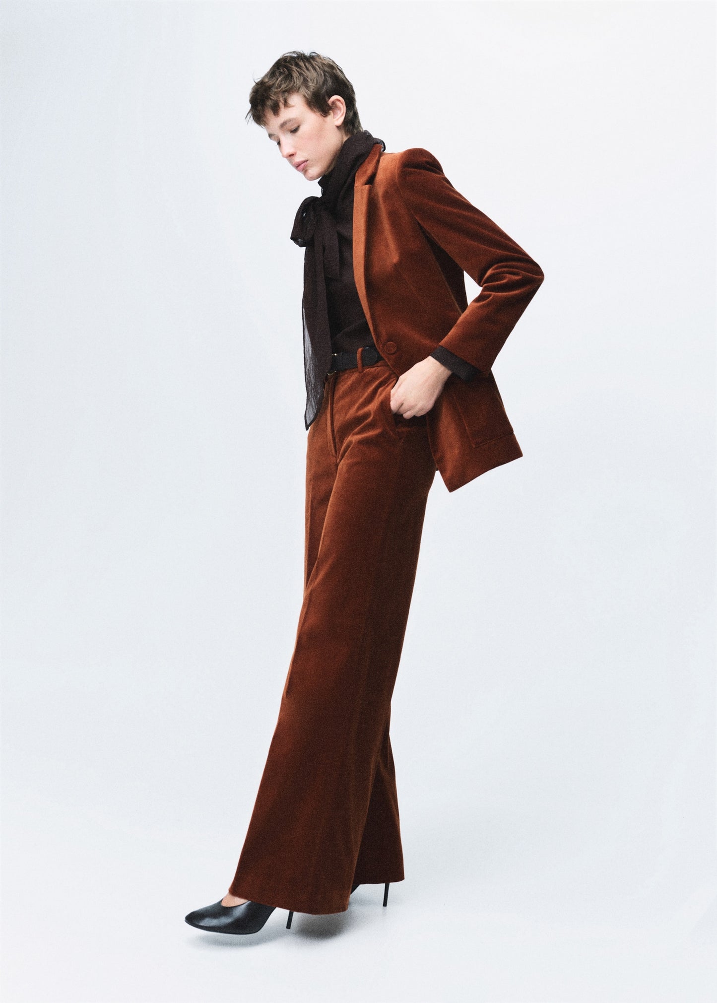 Velvet suit trousers