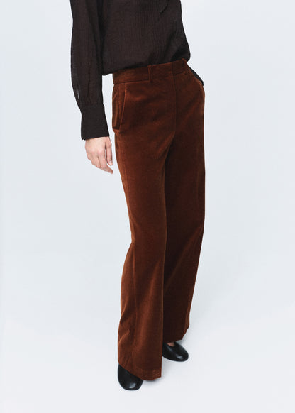 Velvet suit trousers