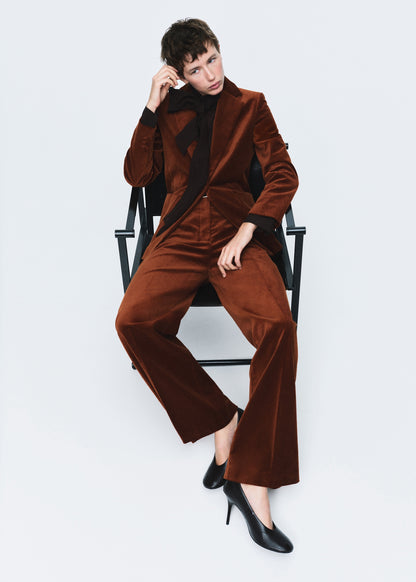 Velvet suit trousers