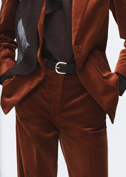 Velvet suit trousers