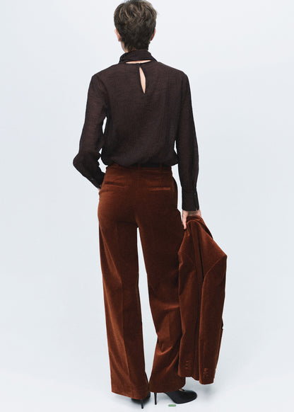 Velvet suit trousers