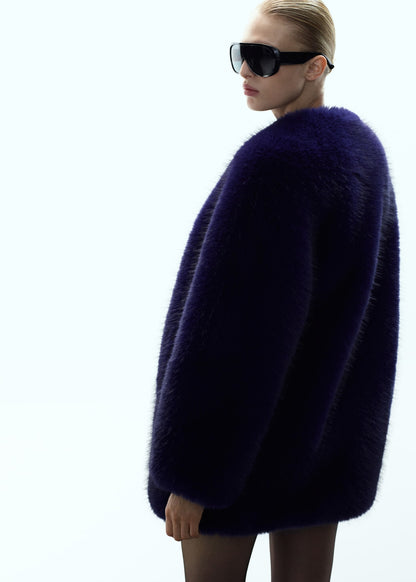 Faux-fur coat