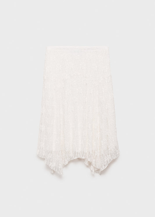 Lace midi skirt