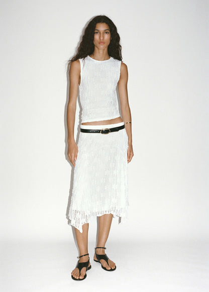 Lace midi skirt