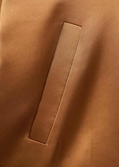 Satin jacket with pockets