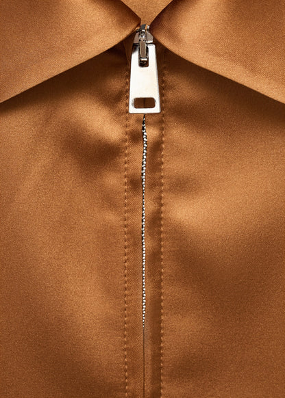 Satin jacket with pockets