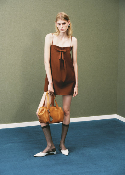 Bow neckline dress