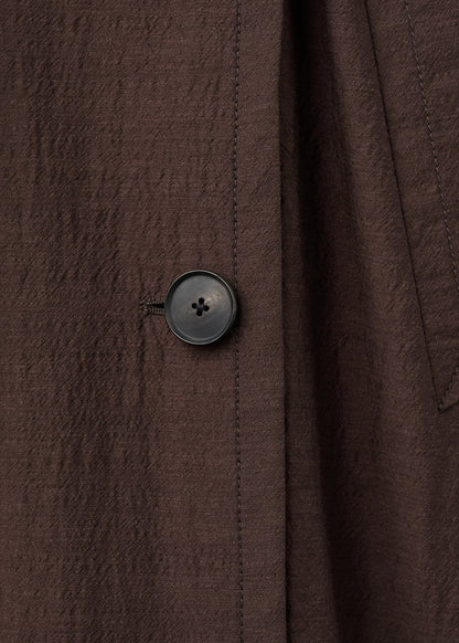 Long virgin wool trench coat