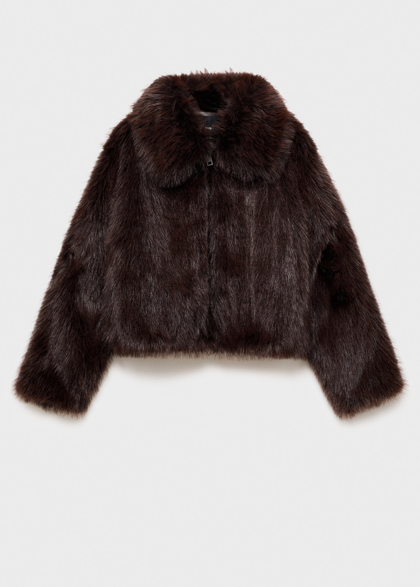 Fur jacket with lapels