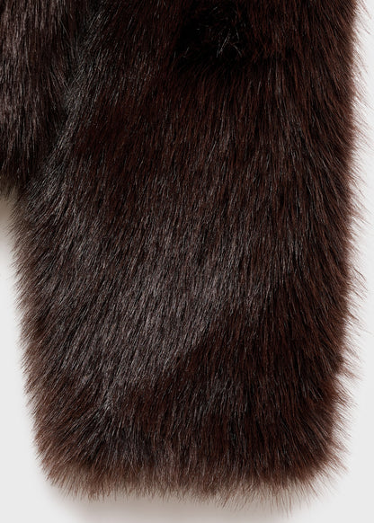 Fur jacket with lapels