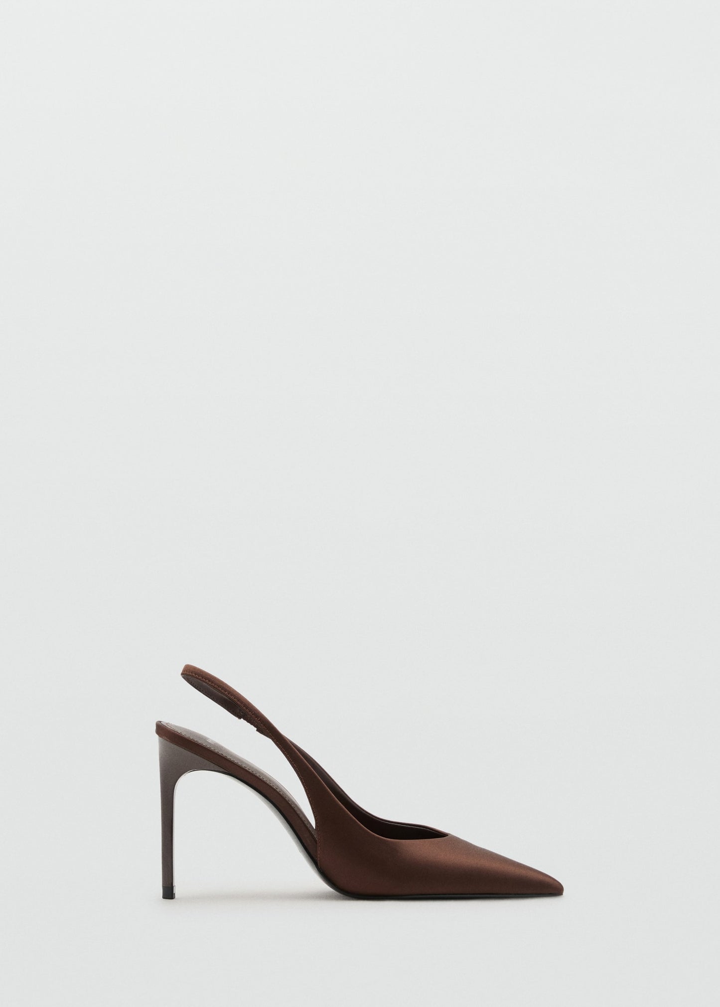 Satin court shoe