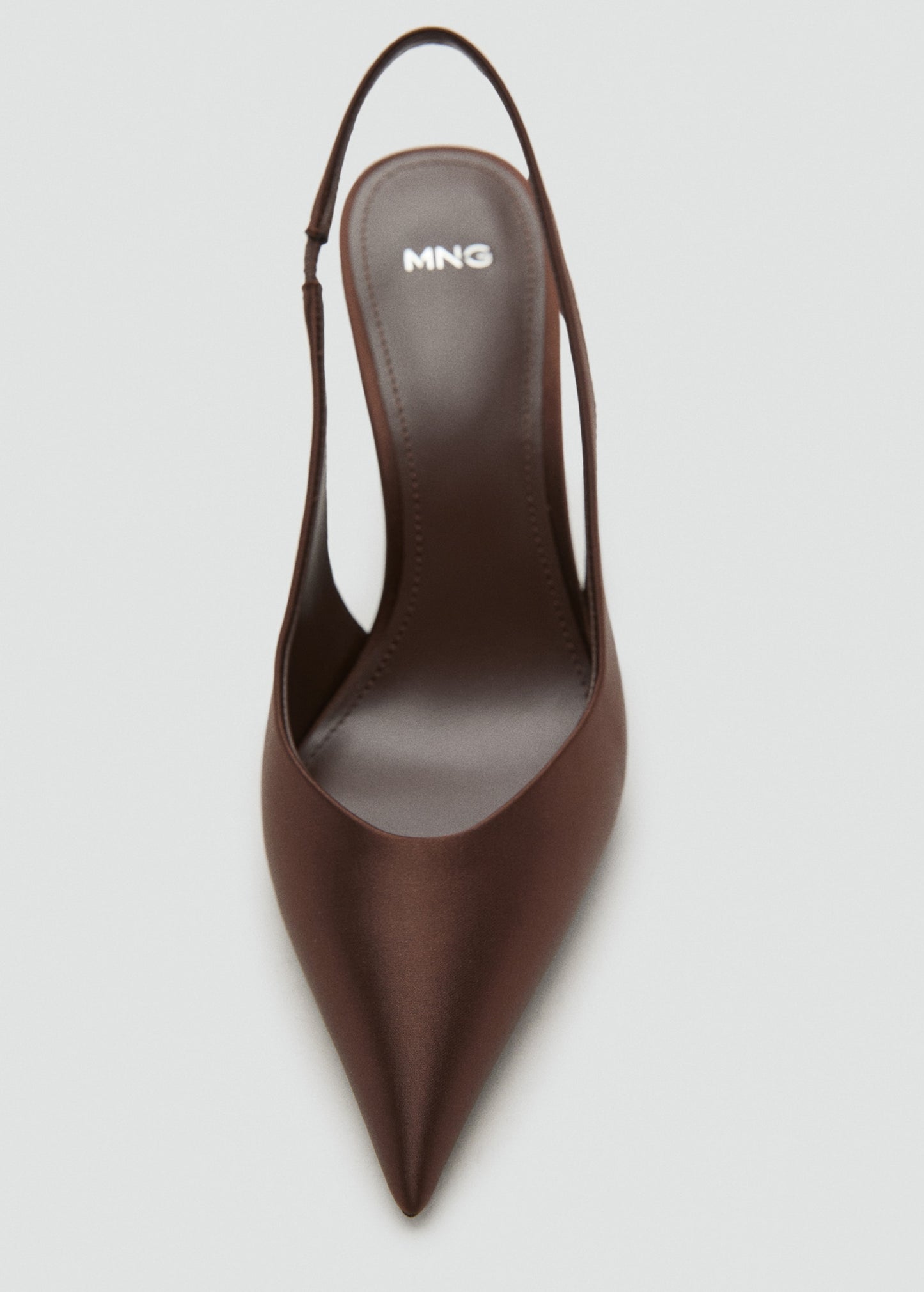 Satin court shoe