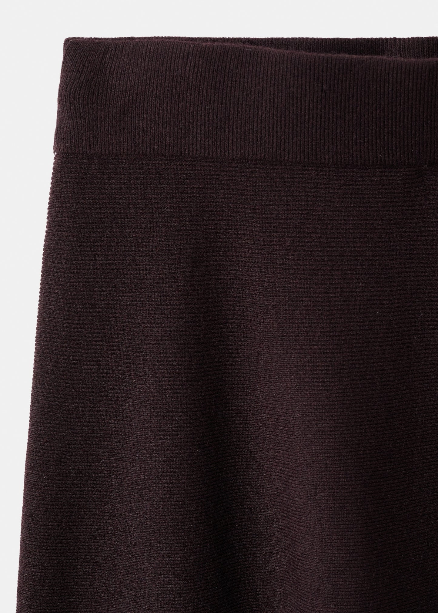 Wool-blend knitted skirt