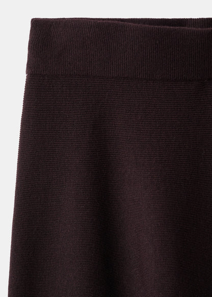 Wool-blend knitted skirt