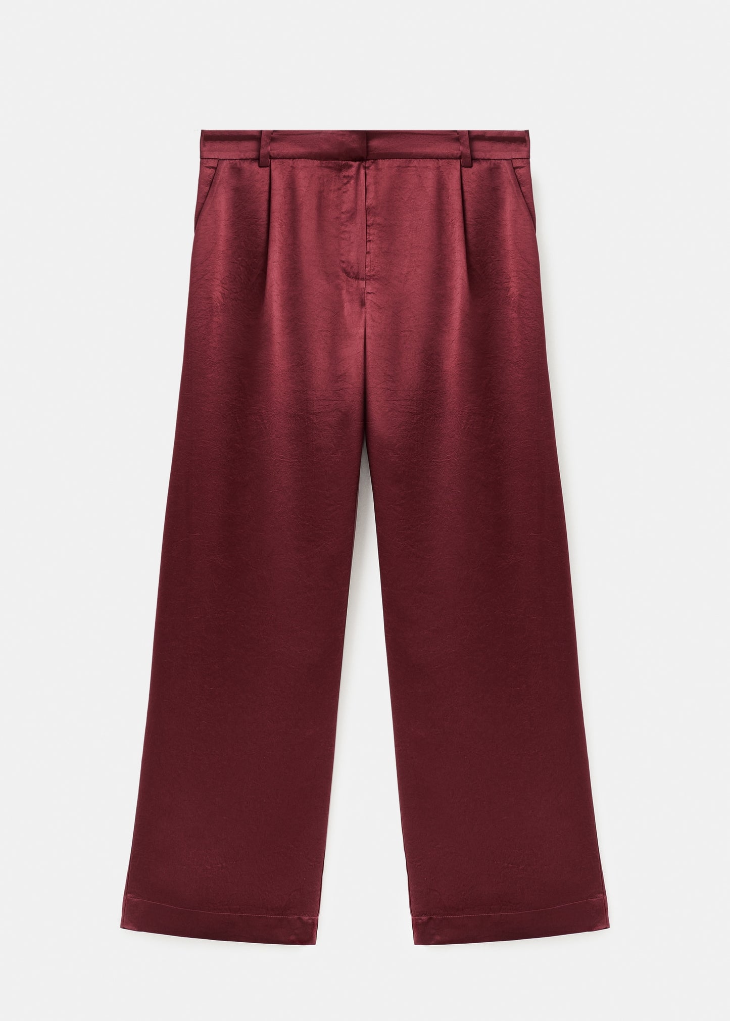 Satin wide-leg trousers