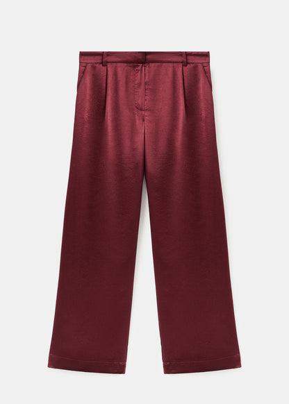 Satin wide-leg trousers