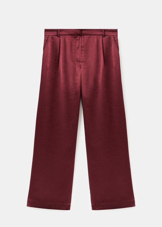 Satin wide-leg trousers