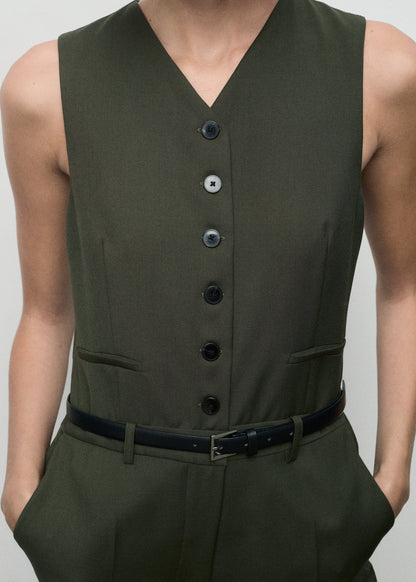 Suit-style jumpsuit with suit