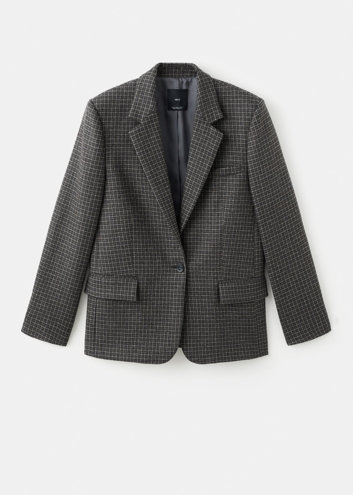 Wool check blazer