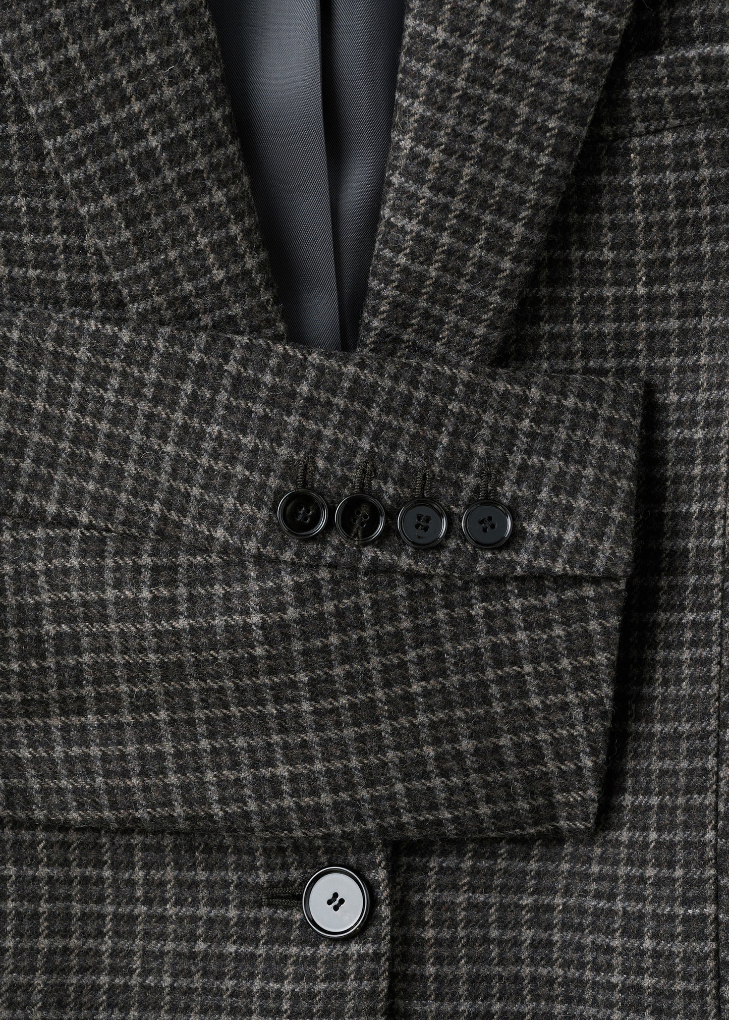 Wool check blazer