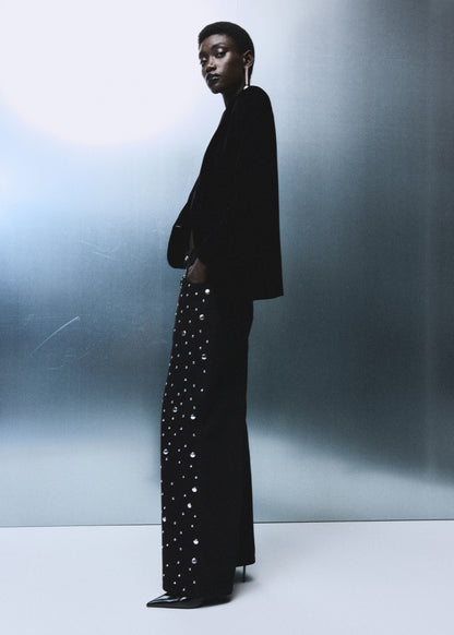 Straight-fit jeans with studs