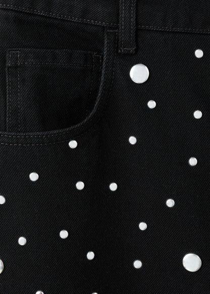 Straight-fit jeans with studs