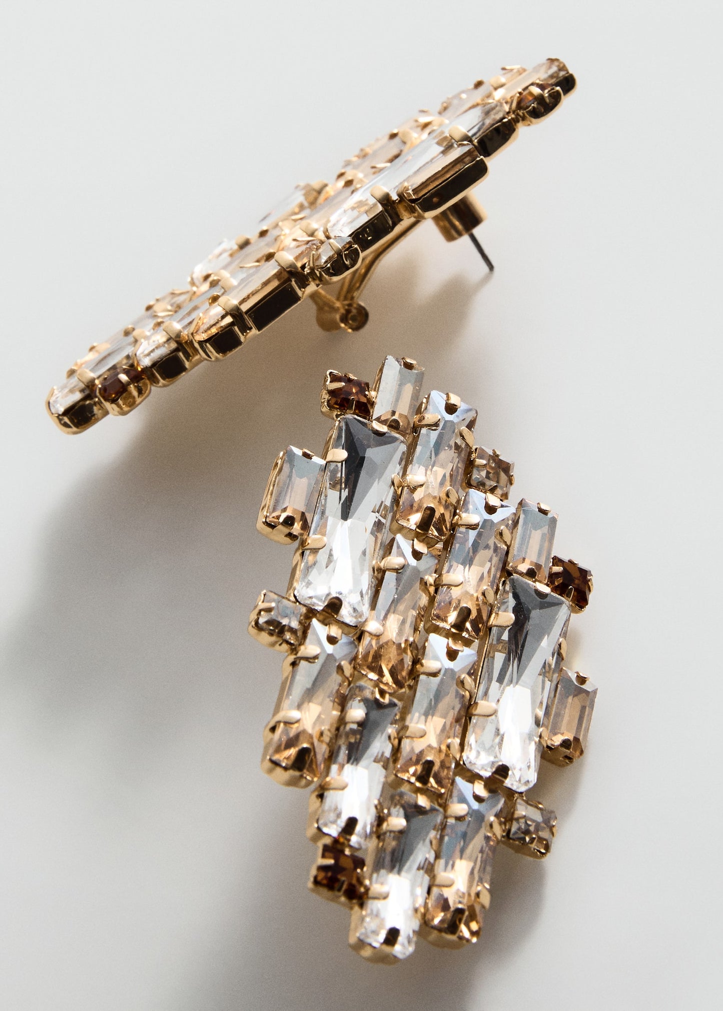 Combined crystal earrings