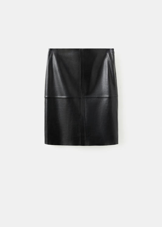 Leather pencil skirt