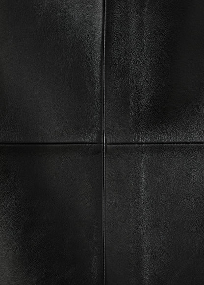 Leather pencil skirt